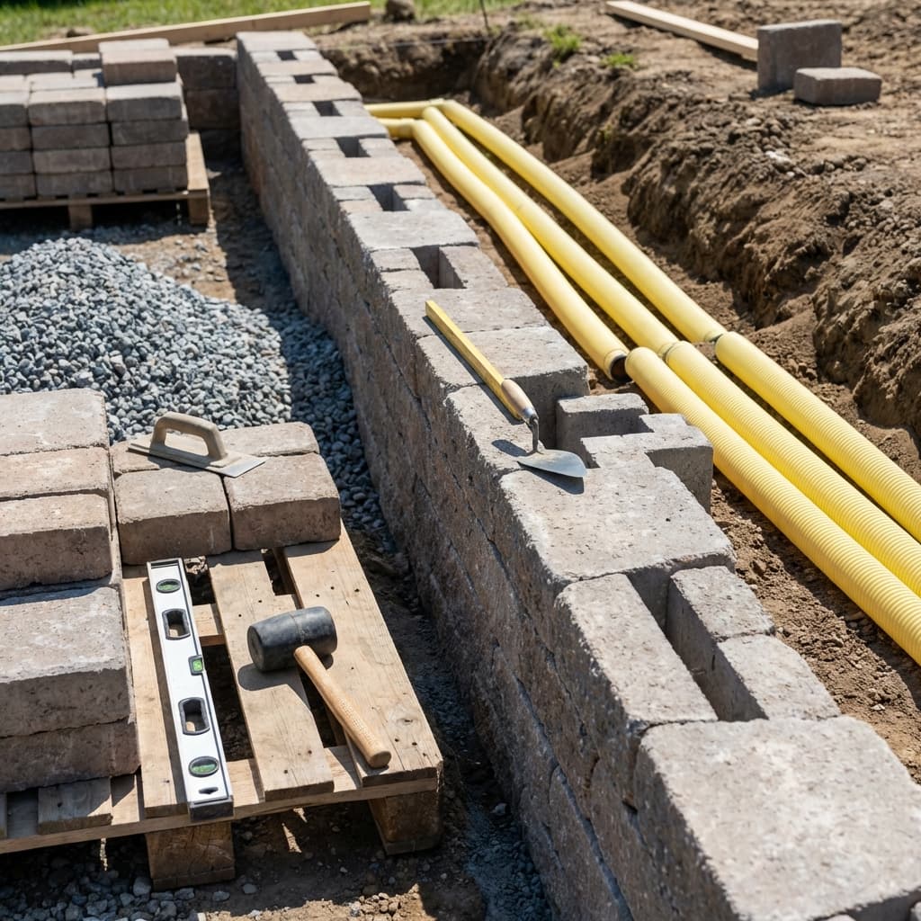 Constructeur de mur de soutènement
